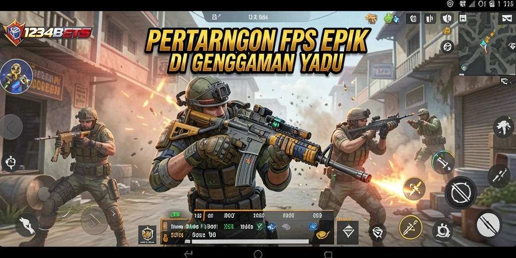 Gameplay seru di 1234BETS dan pertempuran intens FPS.