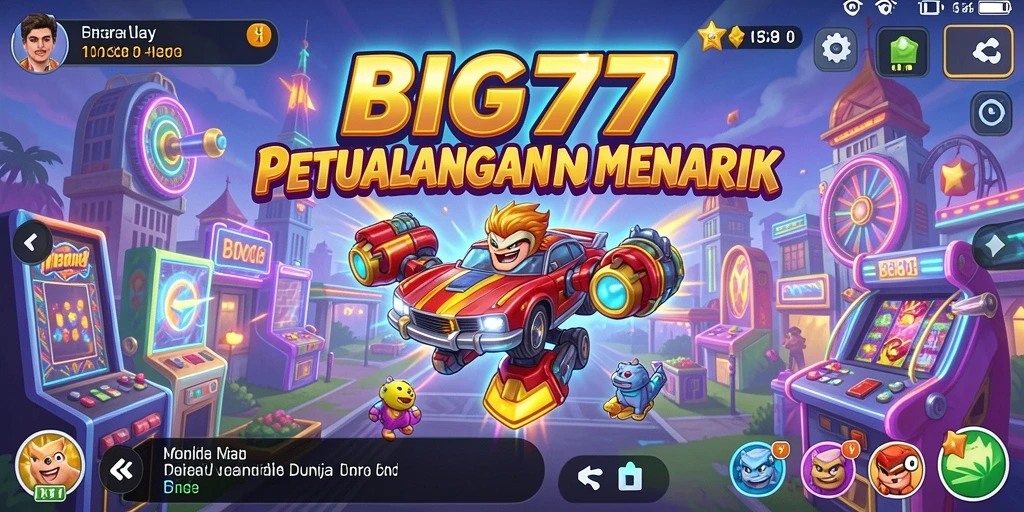 Tampilan gameplay seru dari BIG77 yang penuh warna dan tantangan.