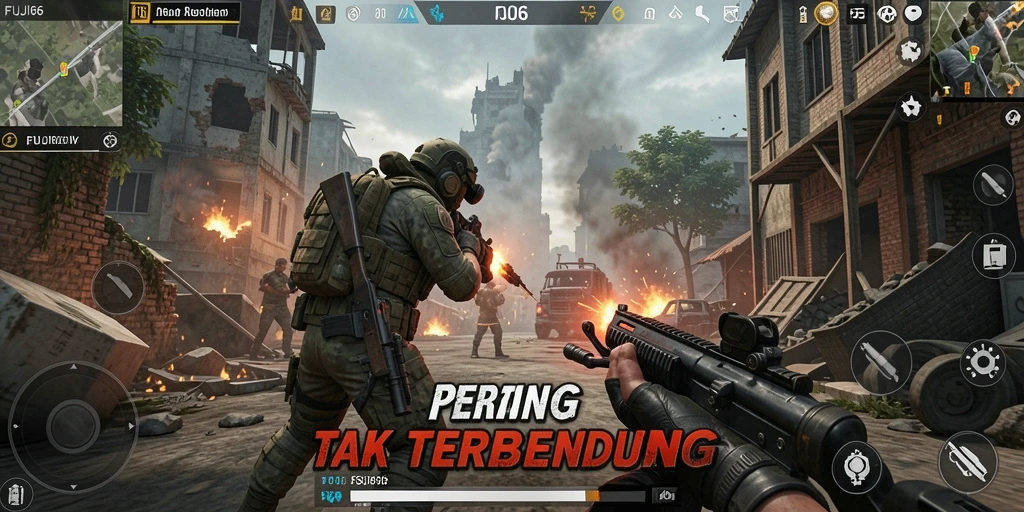 Screenshot gameplay FUJI66 menampilkan aksi tembak-menembak yang intens.