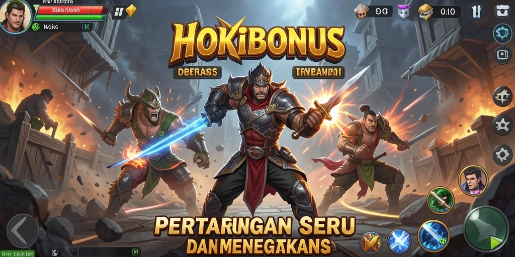 Screenshot HOKIBONUS menampilkan aksi pertarungan yang mendebarkan.
