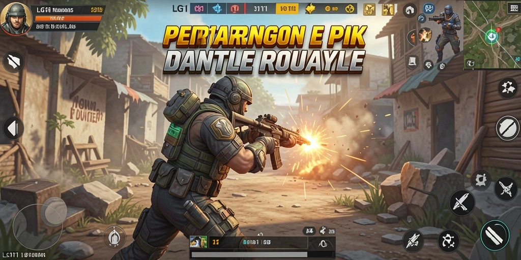 Screenshot LG111 menampilkan pertarungan seru dalam mode Battle Royale.