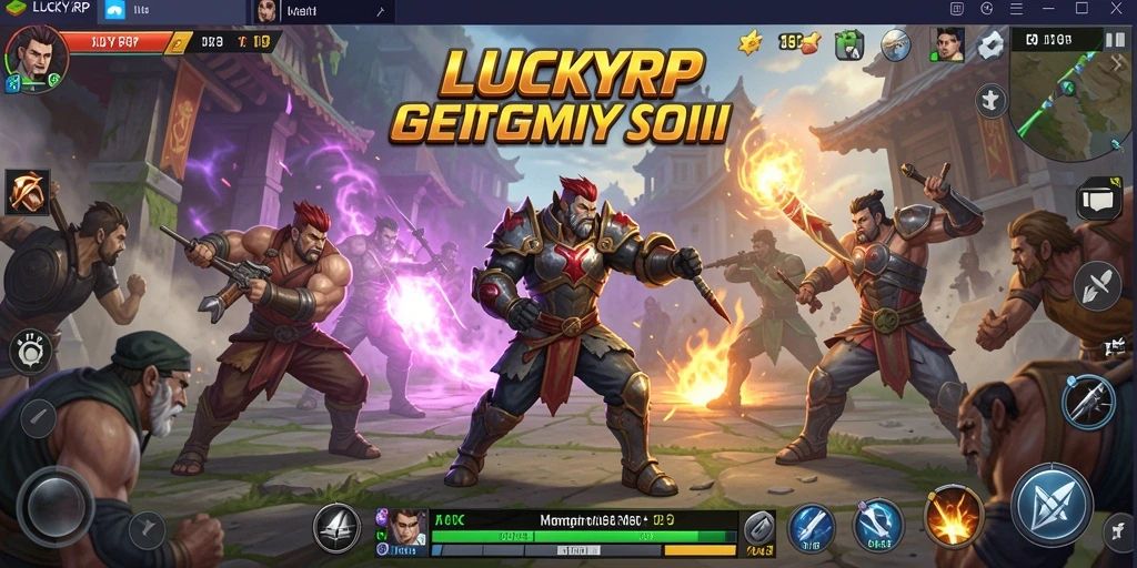 Tampilan menarik dari gameplay pertarungan LUCKYRP dengan karakter yang dinamis.