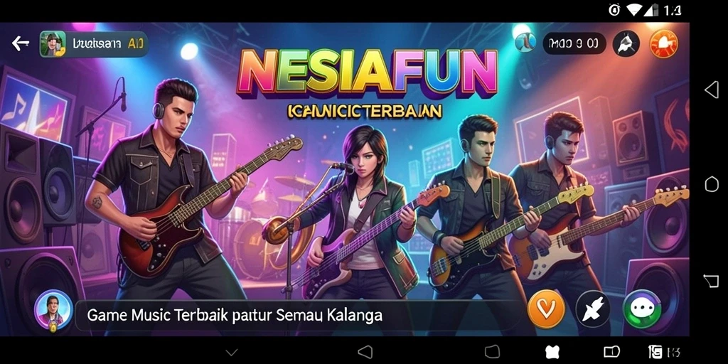 Screenshot gameplay NESIAFUN menampilkan antarmuka permainan yang interaktif.