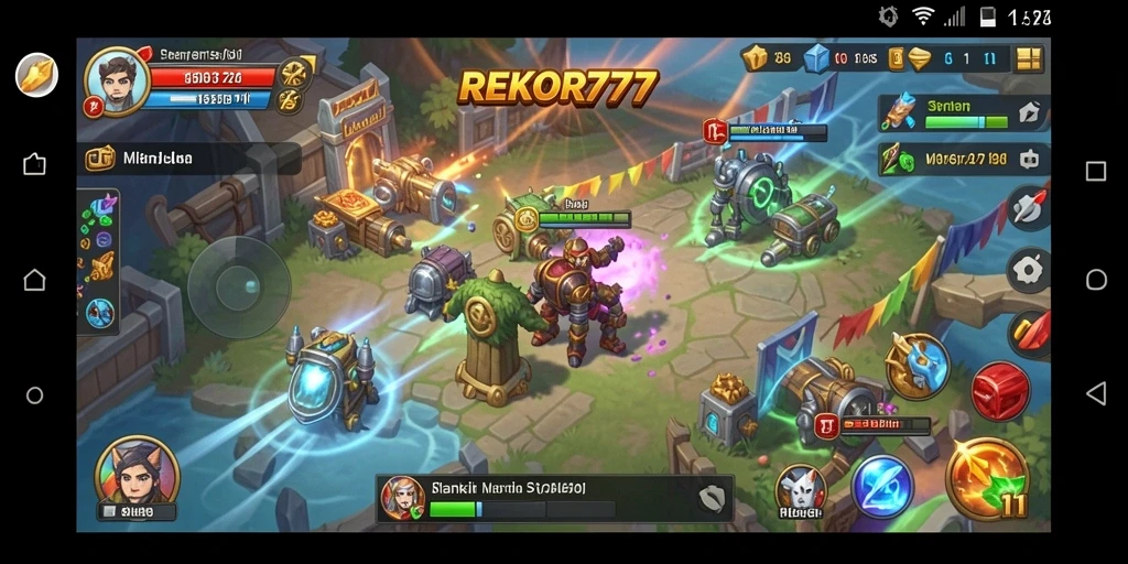 Tampilan gameplay menegangkan dalam REKOR777 yang menarik.