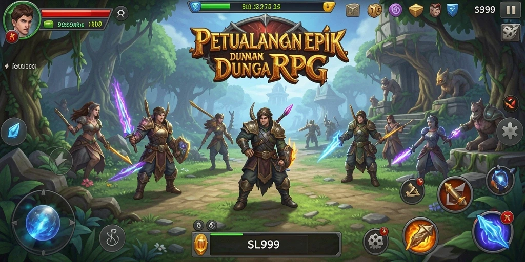 Screenshot gameplay SL999 menampilkan aksi pertarungan yang intens dan grafis memukau.