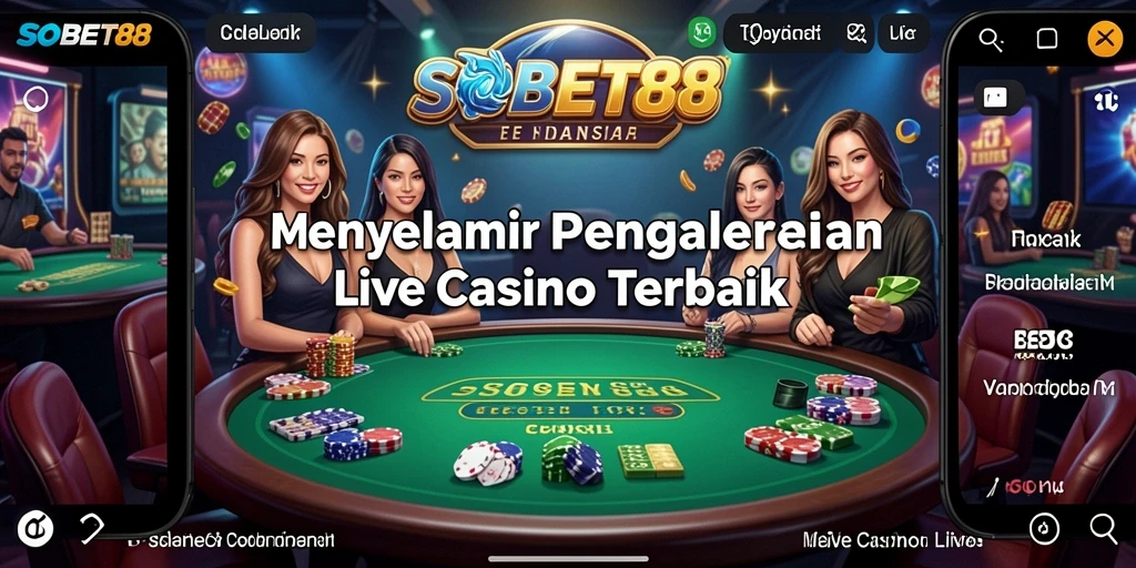 Tampilan luar biasa dari gameplay Live Casino SOBET88 yang mendebarkan.