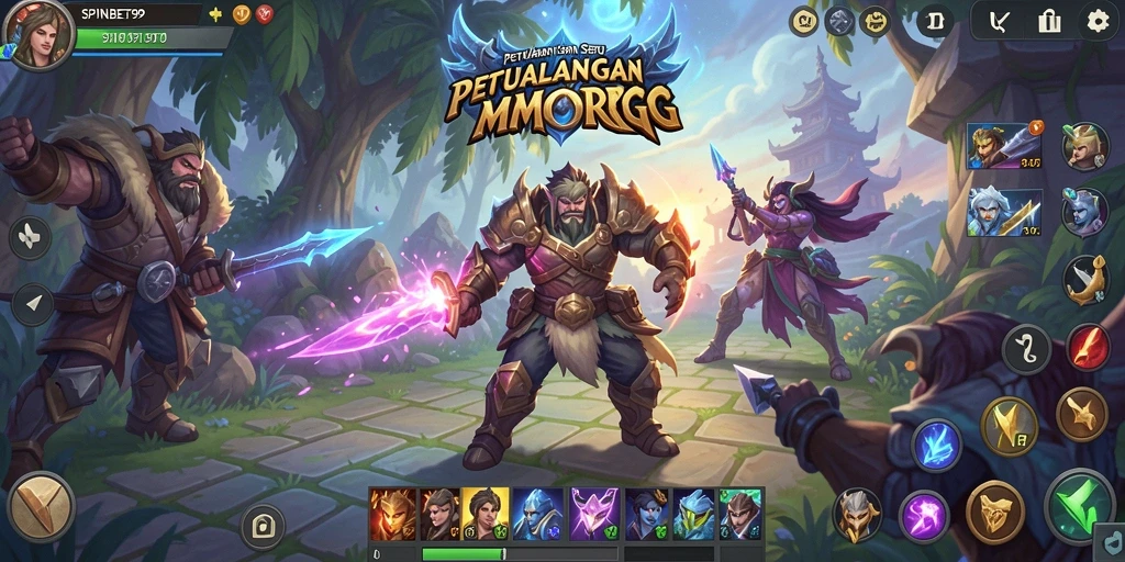 Tampilan gameplay SPINBET99 yang memukau dalam dunia MMORPG.