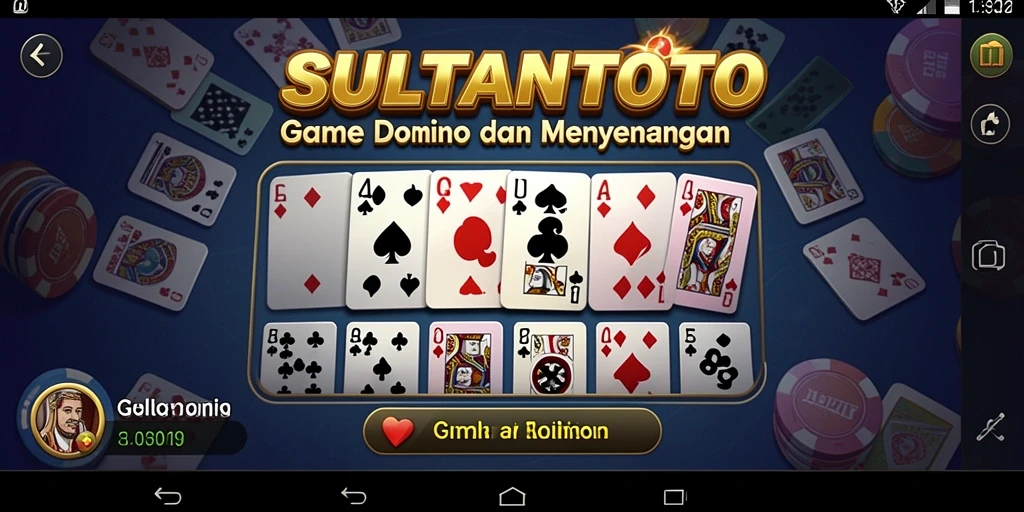 Tampilan gameplay seru dari SULTANTOTO yang menunjukkan keseruan bermain Domino.