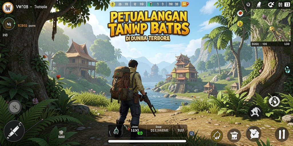 Tangkapan layar gameplay VW108 yang mendalam di dunia terbuka.