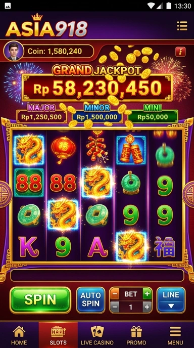 Menu aplikasi yang lengkap di asia918 untuk kemudahan akses.